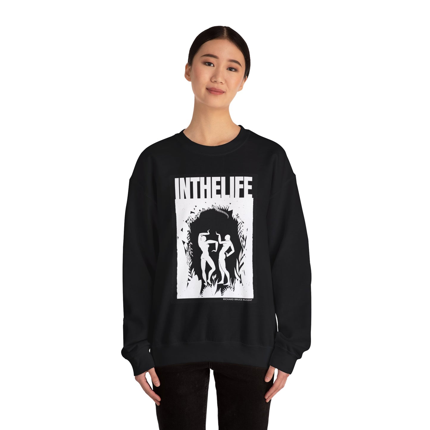 ITLA (BLACK) - Unisex Heavy Blend™ Crewneck Sweatshirt (front only)
