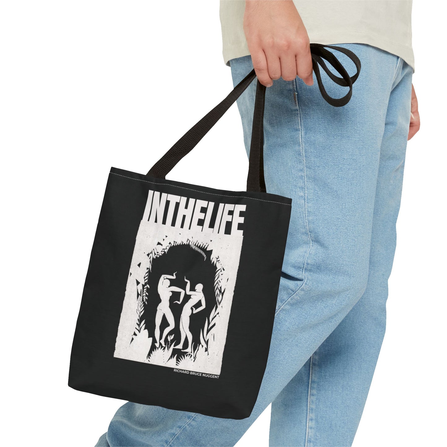 Vintage-Inspired IN THE LIFE Tote Bag - Modern Art Canvas Bag for Everyday Use