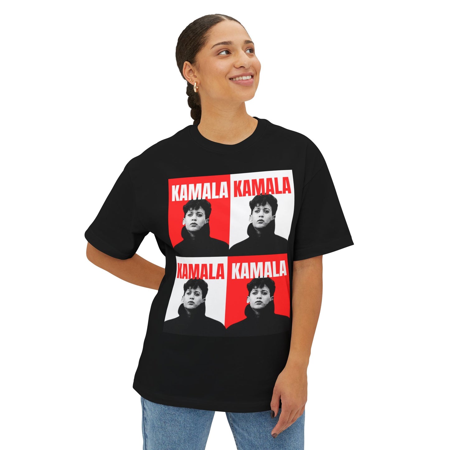 KH24 RED/WHITE - Unisex Oversized Boxy Tee