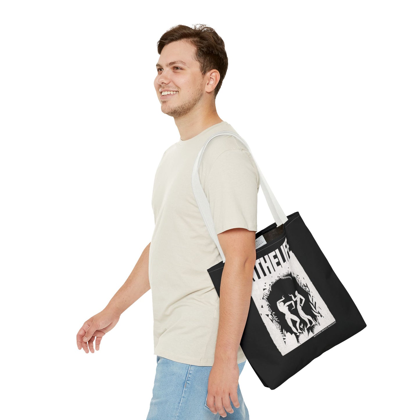 Vintage-Inspired IN THE LIFE Tote Bag - Modern Art Canvas Bag for Everyday Use