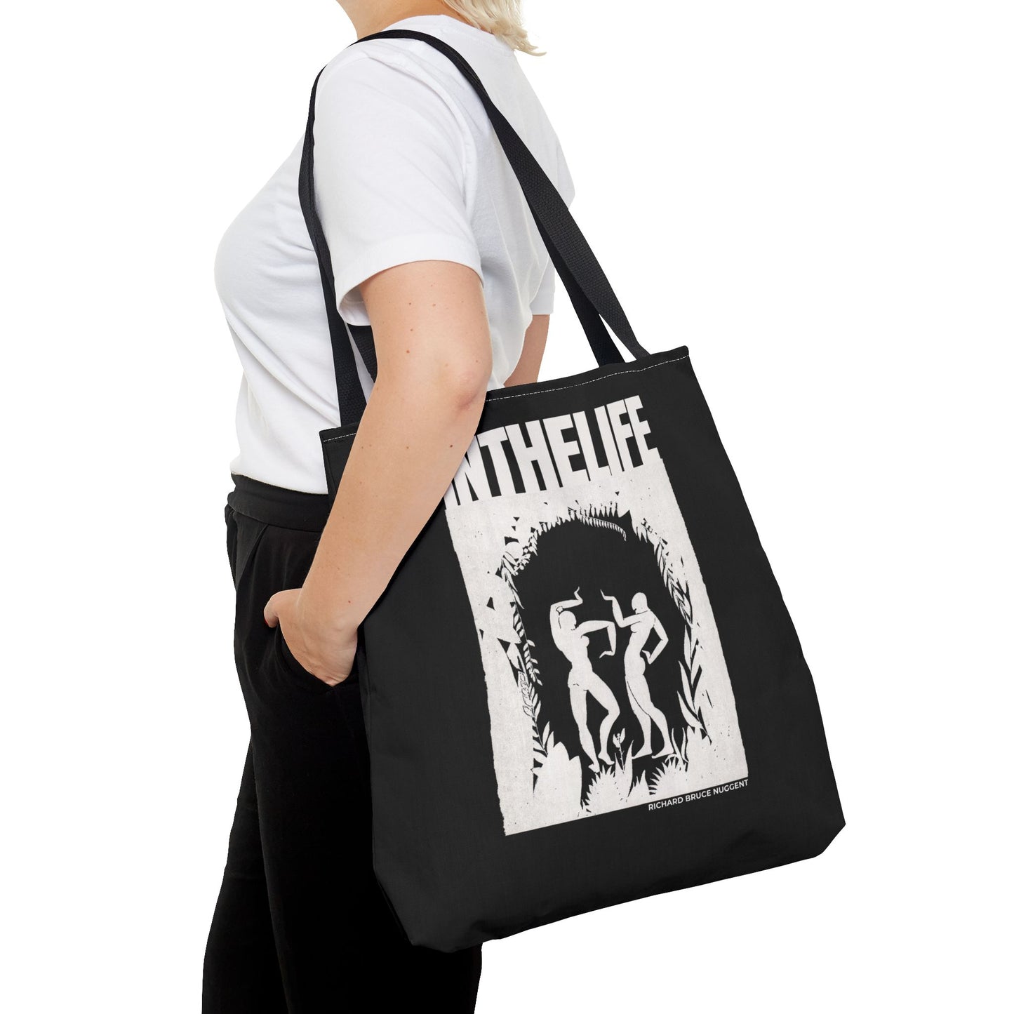 Vintage-Inspired IN THE LIFE Tote Bag - Modern Art Canvas Bag for Everyday Use