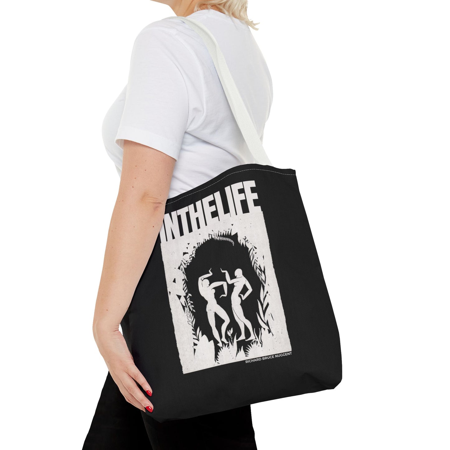 Vintage-Inspired IN THE LIFE Tote Bag - Modern Art Canvas Bag for Everyday Use