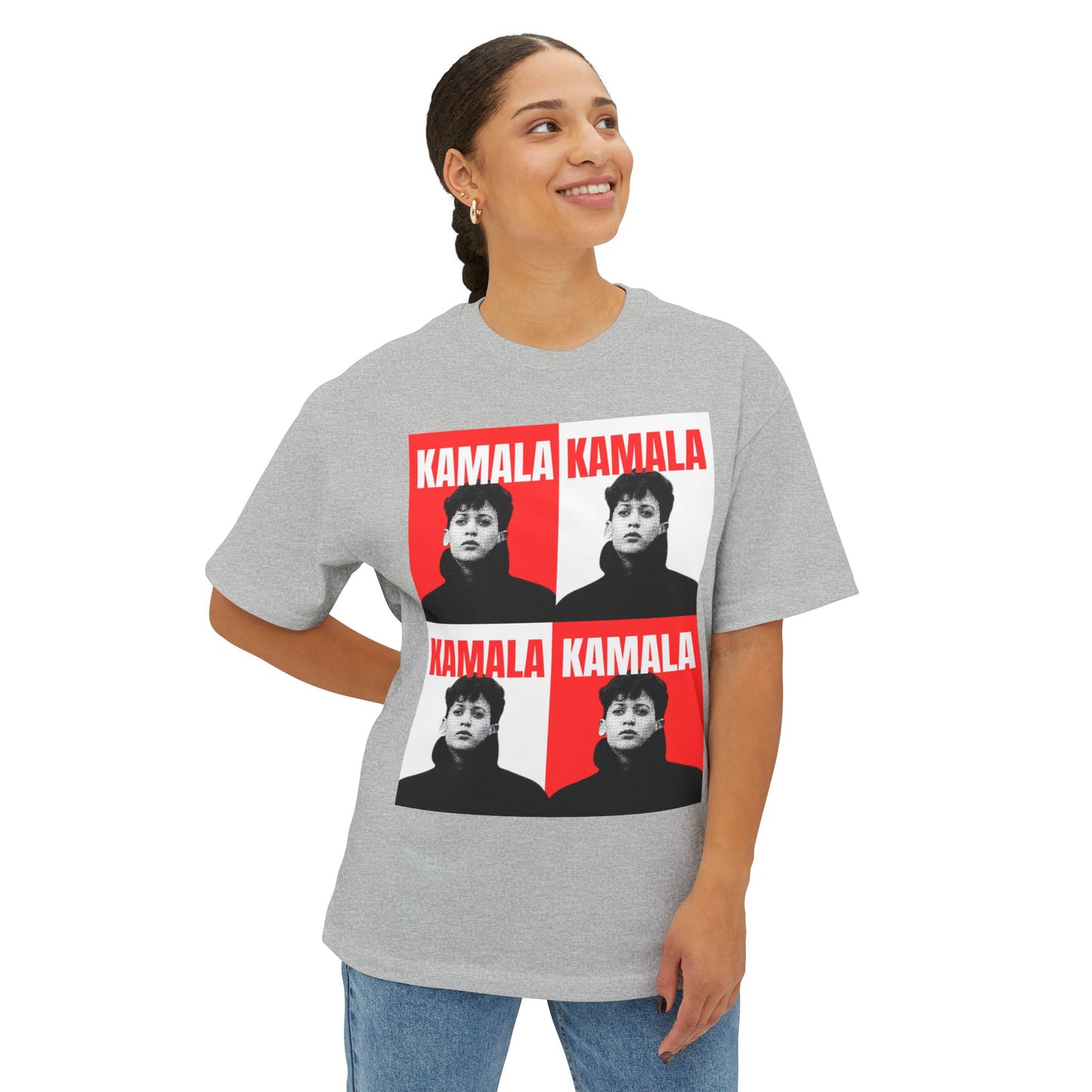 KH24 RED/WHITE - Unisex Oversized Boxy Tee