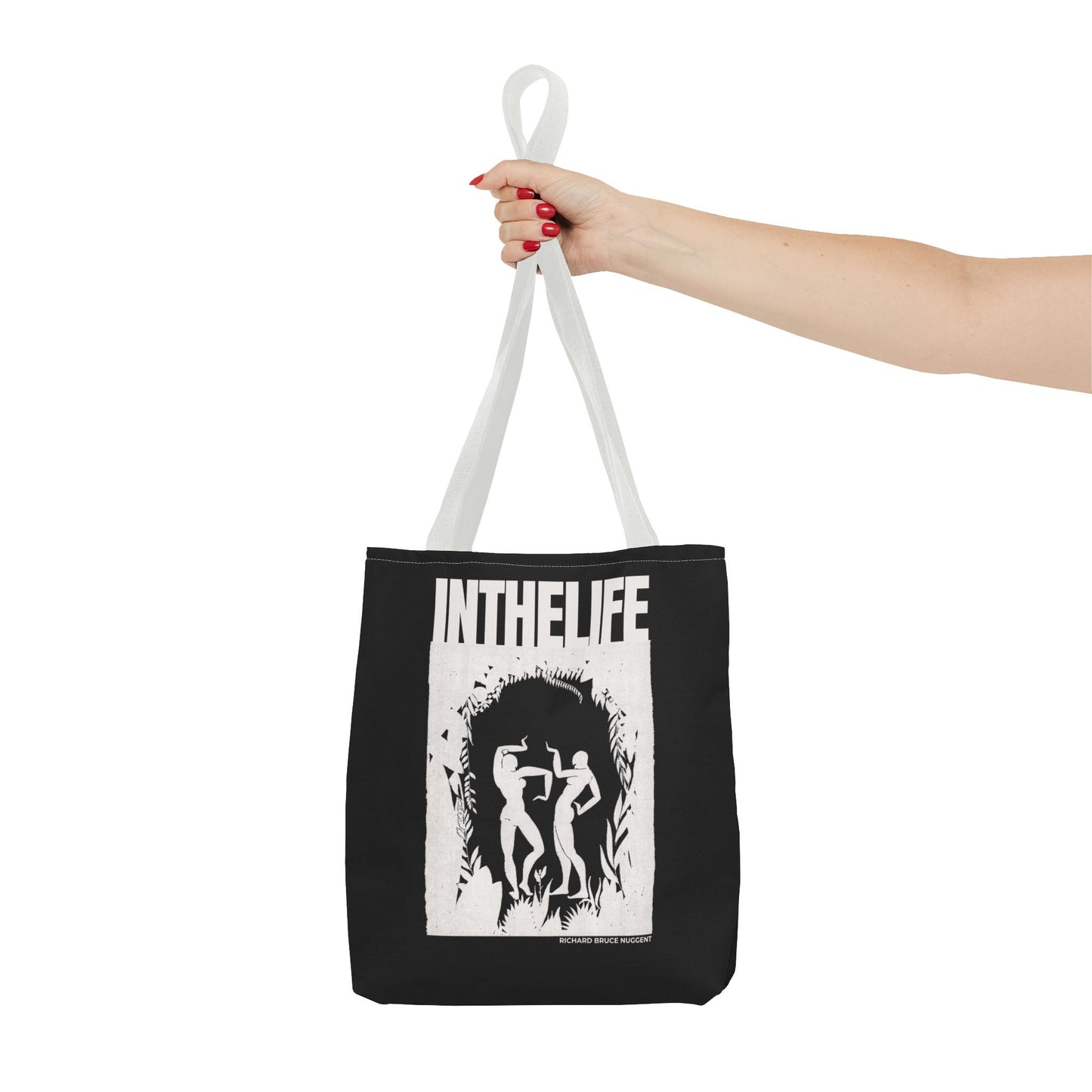 Vintage-Inspired IN THE LIFE Tote Bag - Modern Art Canvas Bag for Everyday Use