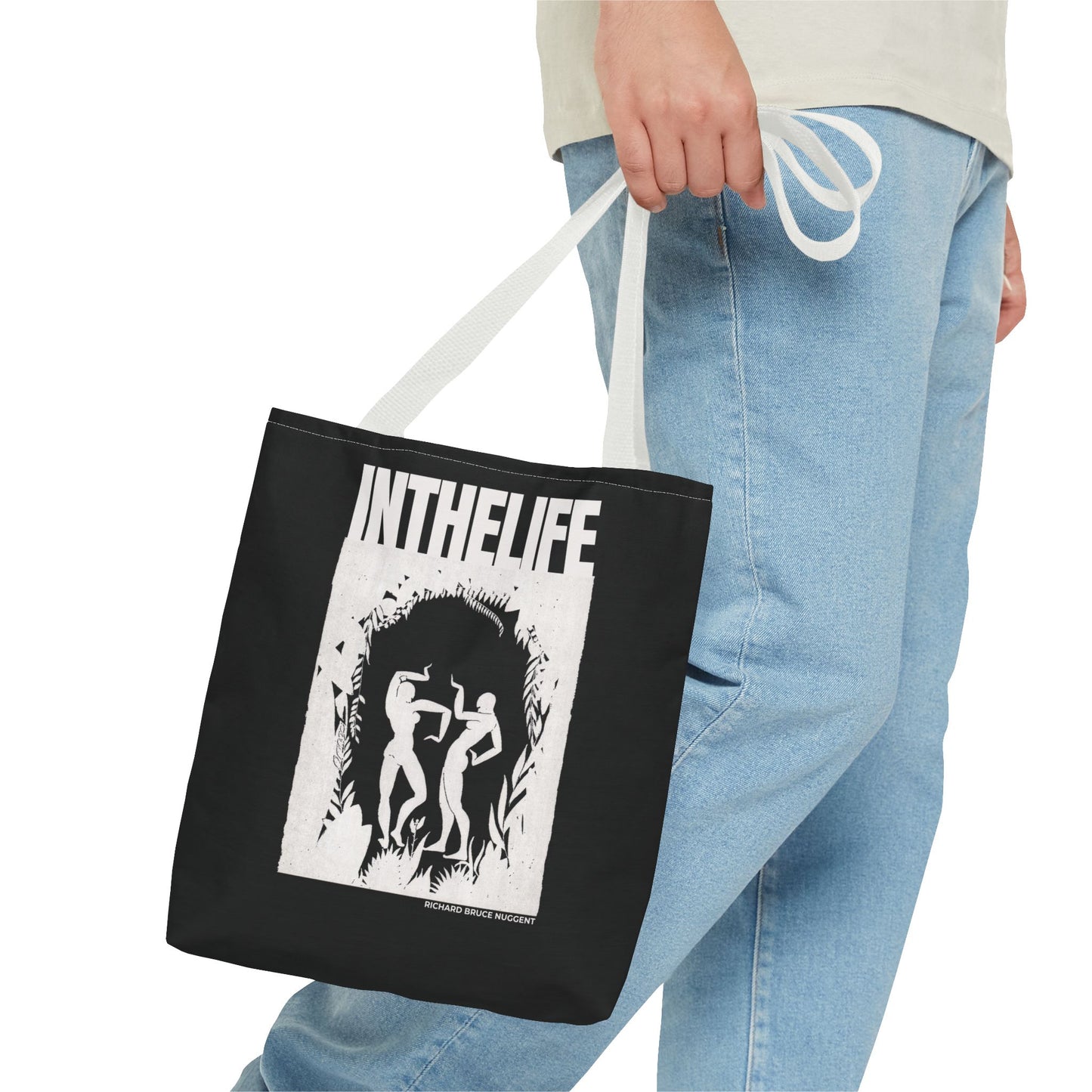 Vintage-Inspired IN THE LIFE Tote Bag - Modern Art Canvas Bag for Everyday Use