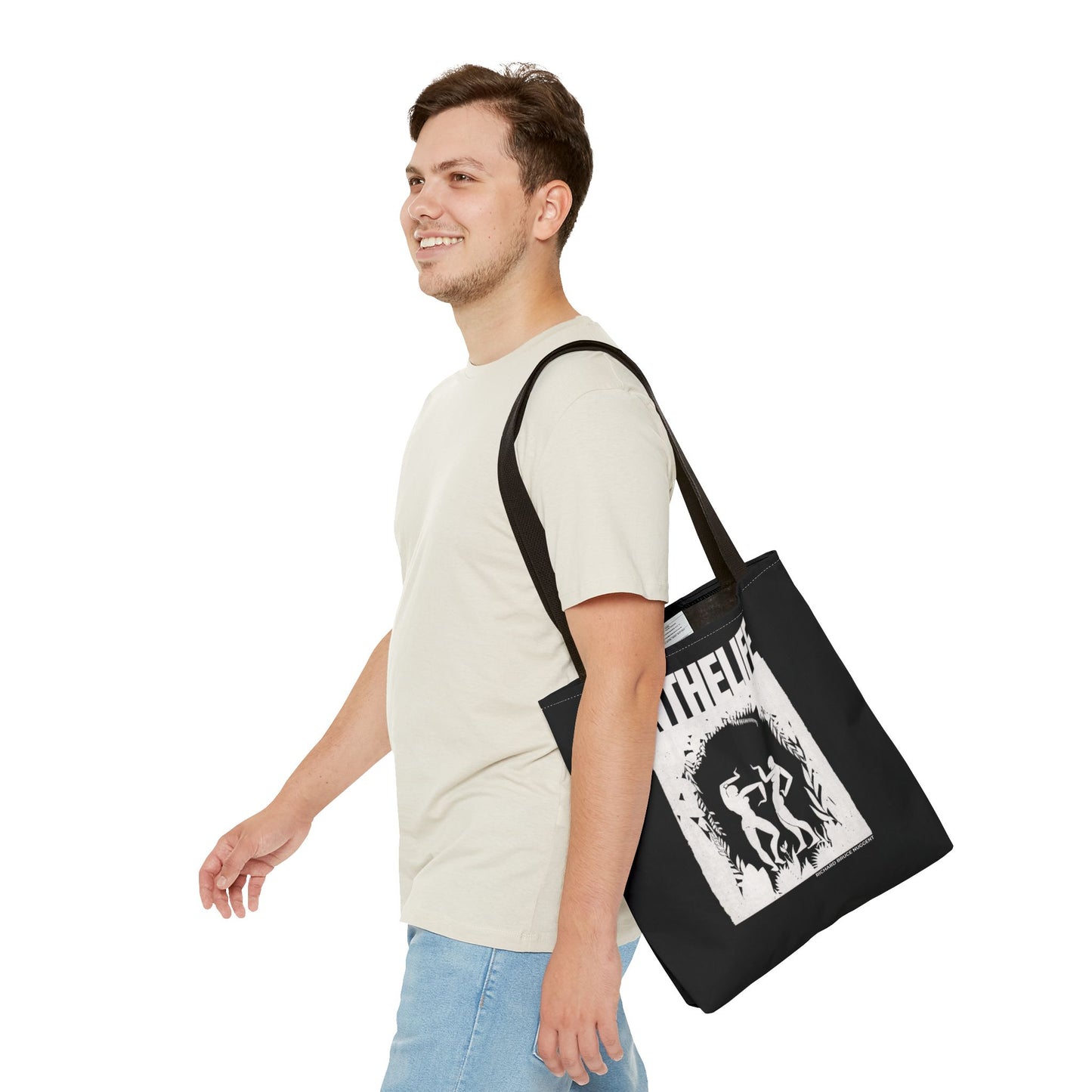 Vintage-Inspired IN THE LIFE Tote Bag - Modern Art Canvas Bag for Everyday Use
