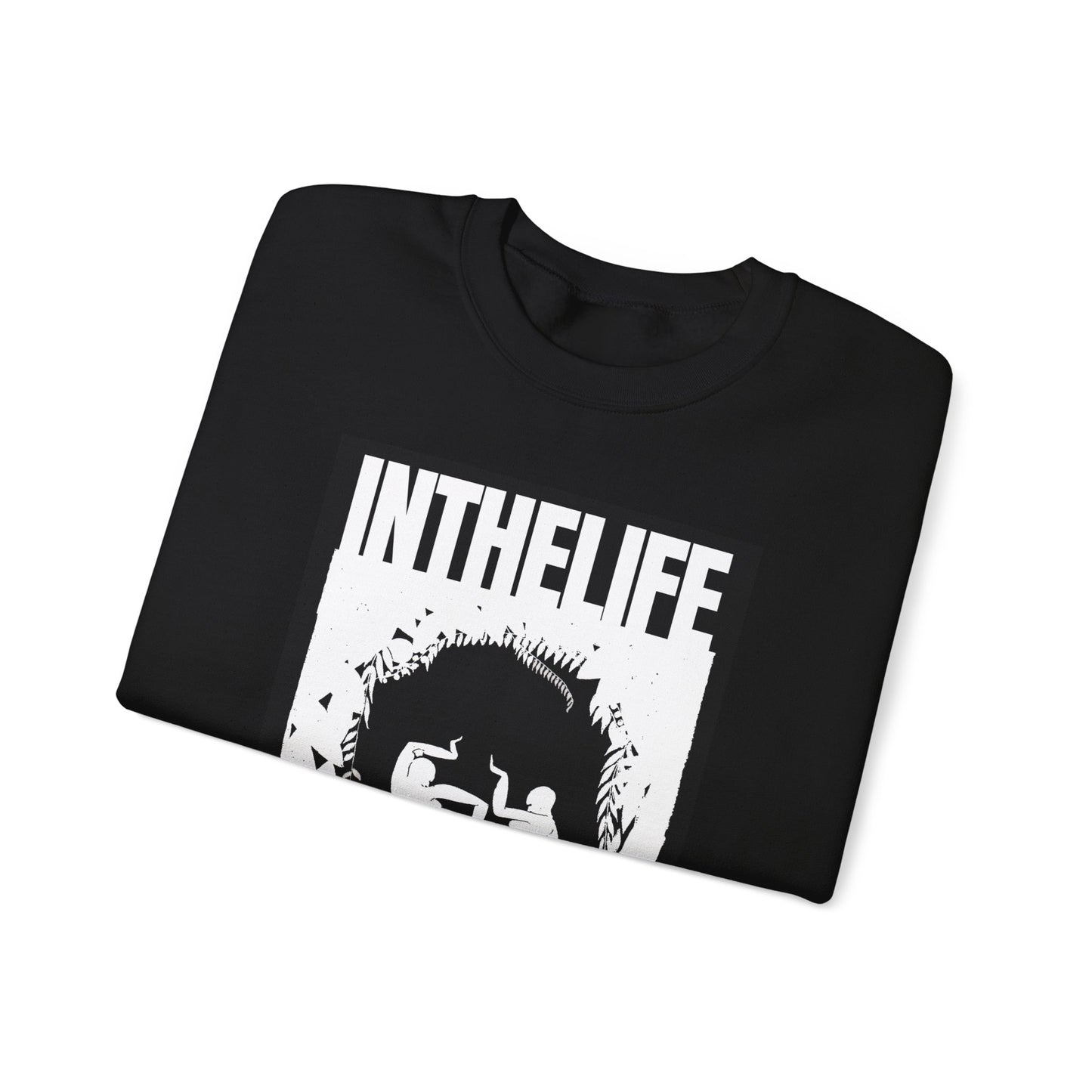 ITLA (BLACK) - Unisex Heavy Blend™ Crewneck Sweatshirt (front only)
