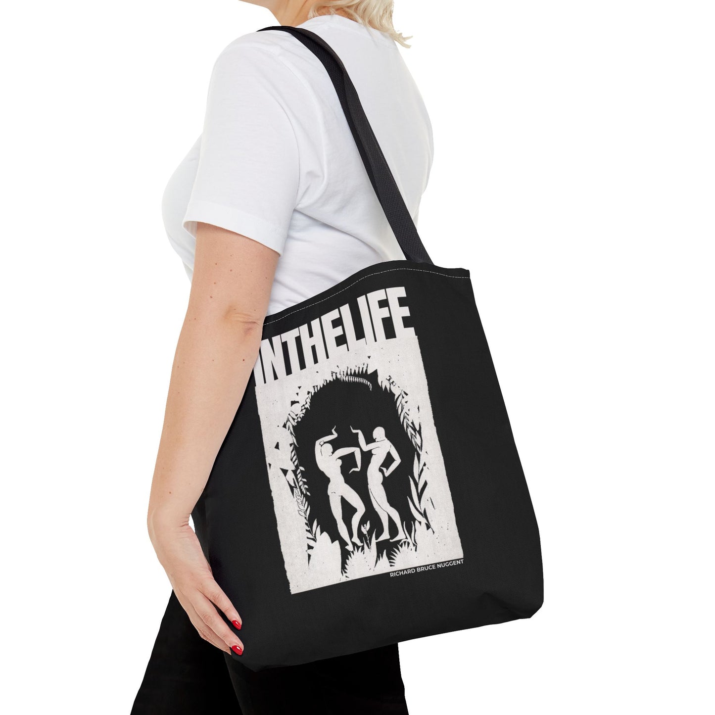 Vintage-Inspired IN THE LIFE Tote Bag - Modern Art Canvas Bag for Everyday Use