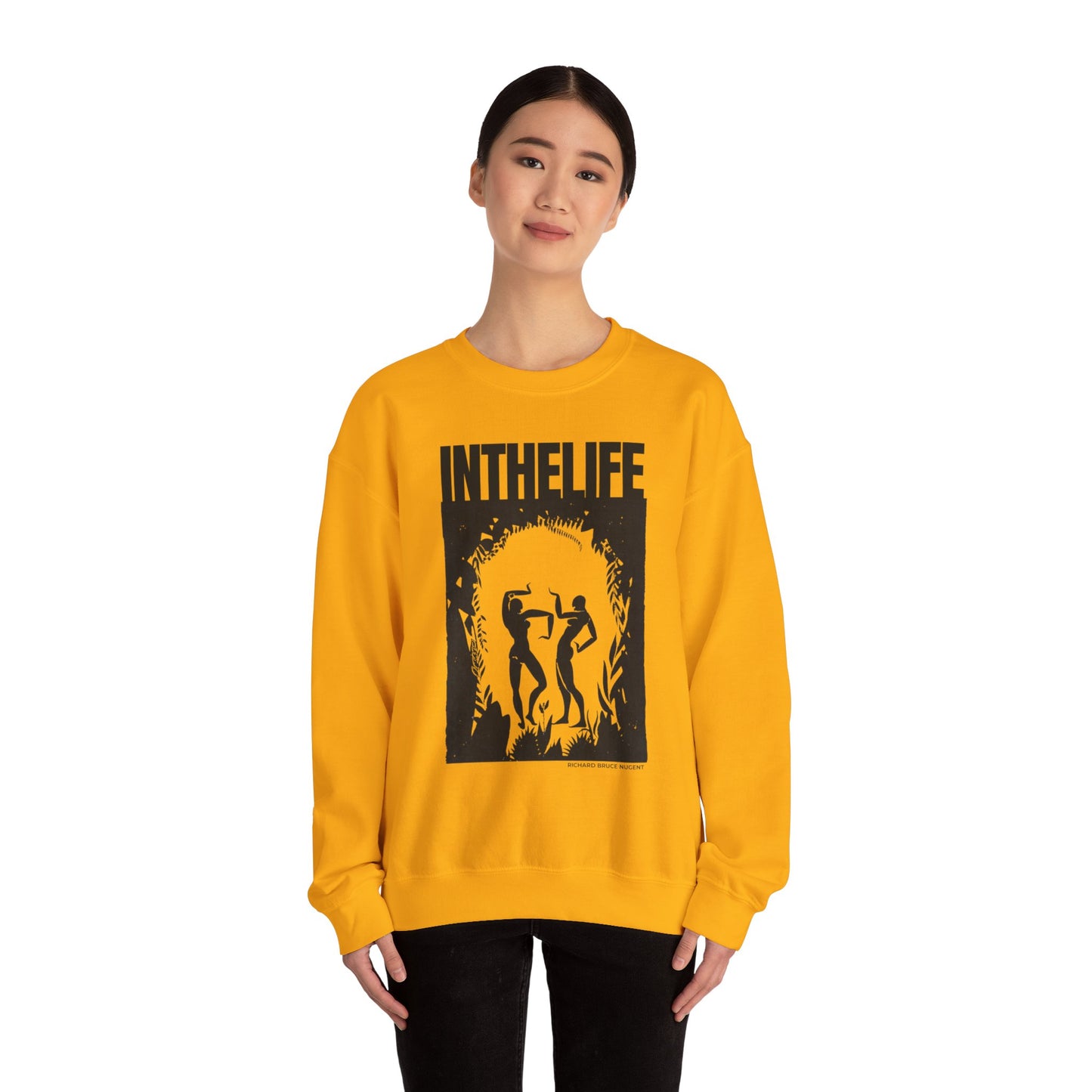 ITLA x Nugent (WHITE) front only - Unisex Heavy Blend™ Crewneck Sweatshirt