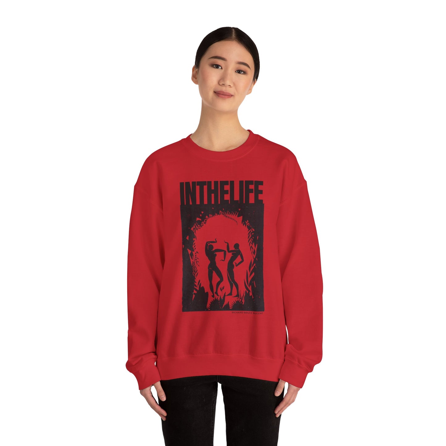 ITLA x Nugent (WHITE) front only - Unisex Heavy Blend™ Crewneck Sweatshirt