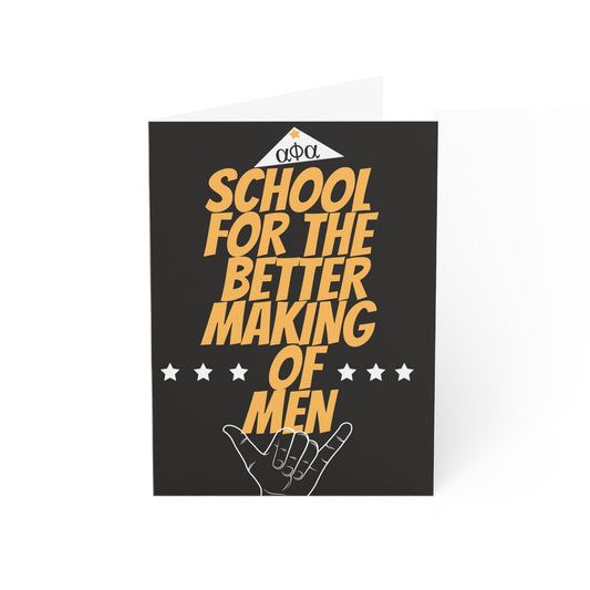 SCHOOL FOR BETTER MANKING OF MAN Greeting Cards (1, 10, 30, and 50pcs)