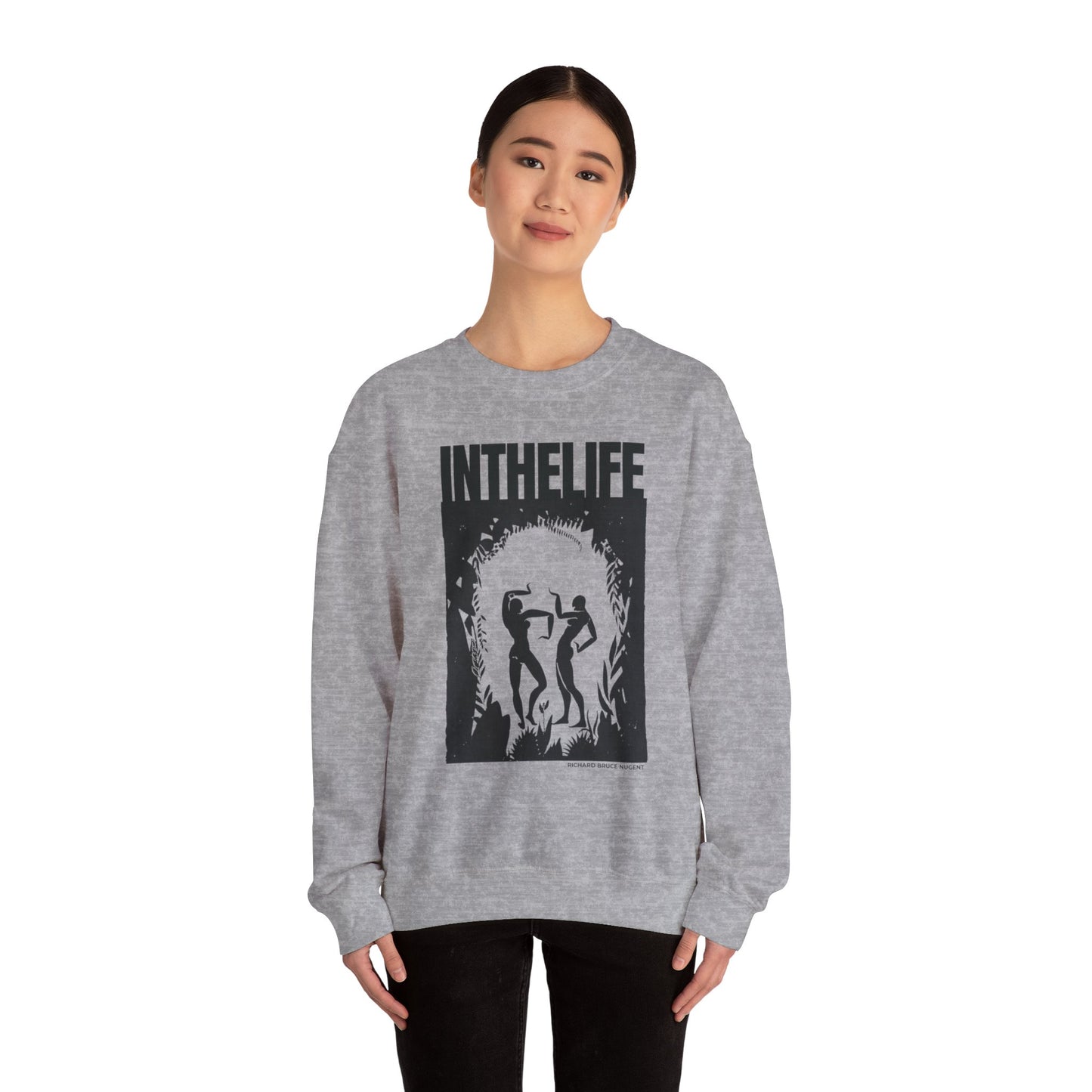 ITLA x Nugent (WHITE) front only - Unisex Heavy Blend™ Crewneck Sweatshirt